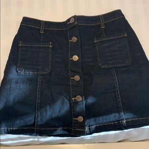 High rise denim skirt